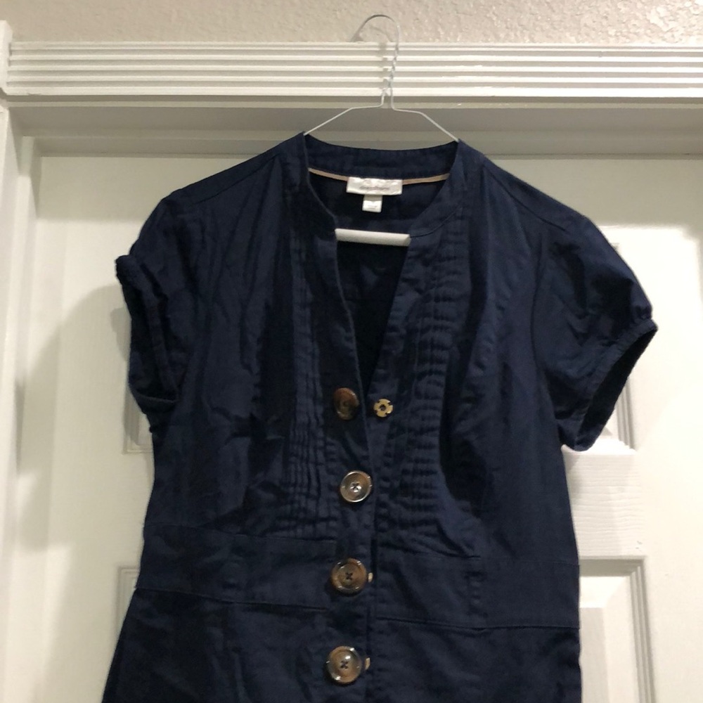 Dress Barn dark blue shirt dress